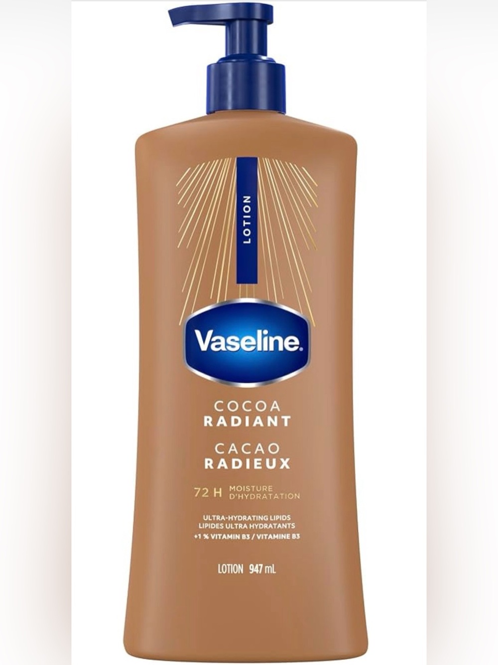 Vaseline Intensive Care Cocoa Radiant Body Lotion for Dry Skin